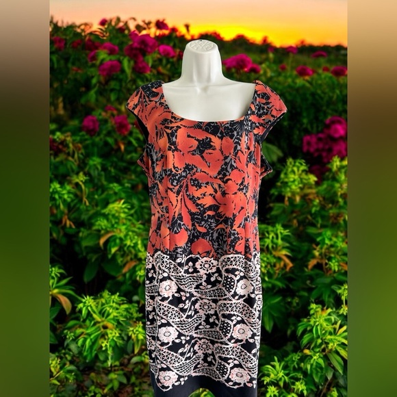 London Times - Multi Colored Midi Dress NWT SZ 14 - Picture 11 of 11